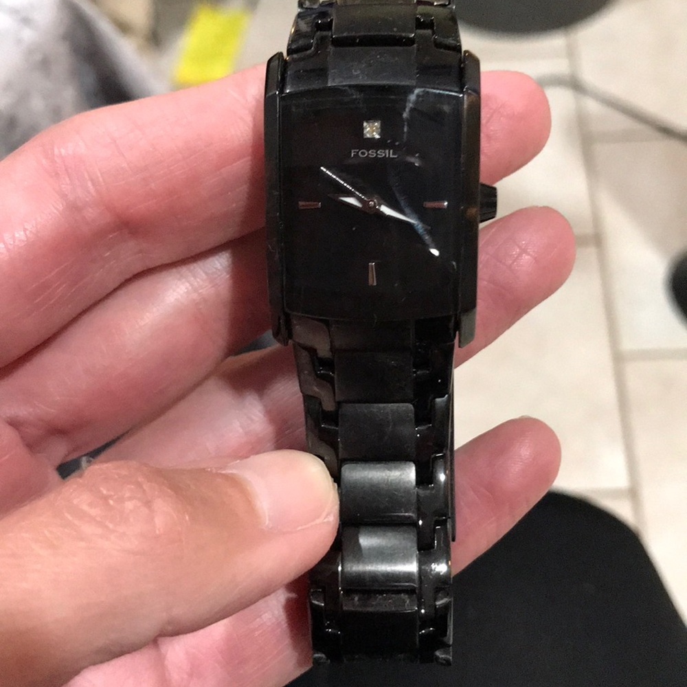Black Fossil Watch